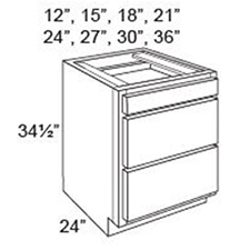 Base Cabinet 3 Drawers