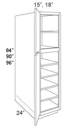 Pantry Cabinet 24" Deep 2 Doors