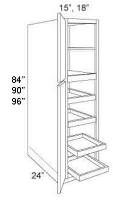 Pantry Cabinet Roll Out Tray 2 Door