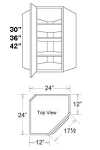 Upper Cabinet Corner 1 Door