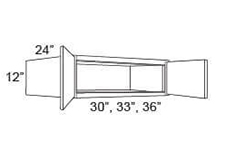 Cabinet Upper Refrigerator 12" High