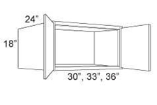 Cabinet Upper Refrigerator 18" High