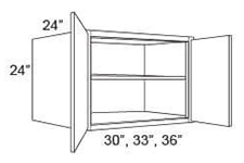 Cabinet Upper Refrigerator 24" High