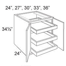 Base Cabinet Full Height 3 ROT 2 Doors